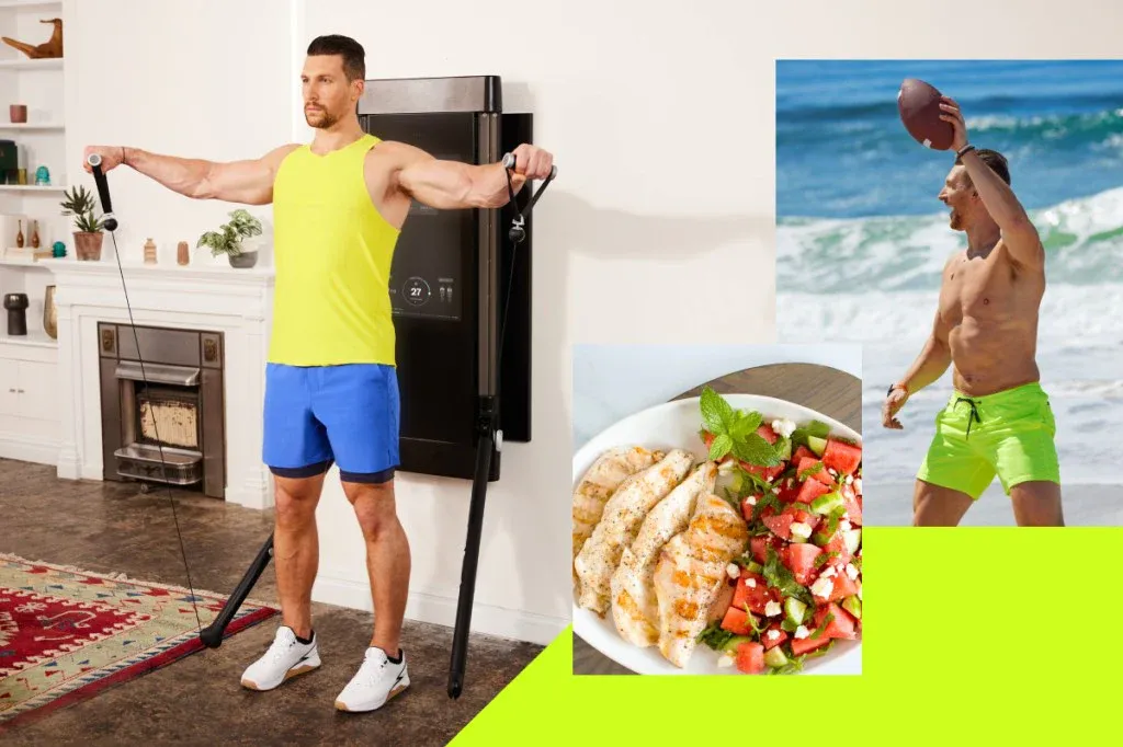 Four-Week Fast Track landing page hero, workout and lifestyle key art