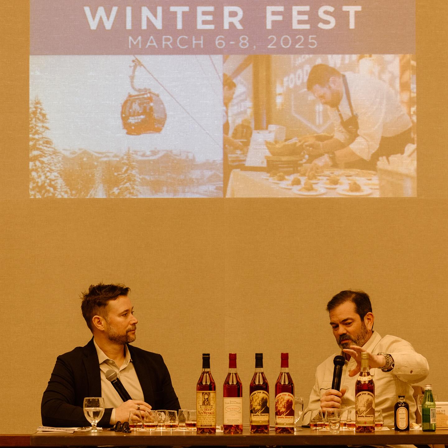 Matt Bean hosting a Pappy Van Winkle bourbon panel
